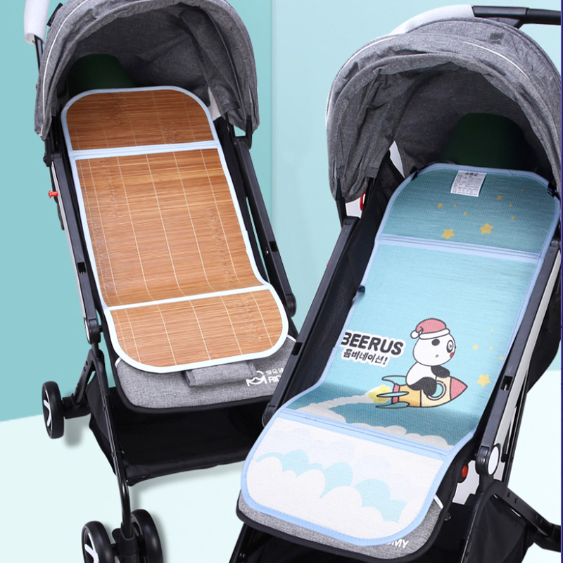 Baby stroller cool mat Double sided breathable Summer Baby newborn trolley General ice Silk Bamboo Mat Children Sweat cushions