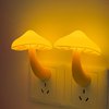 2 yellow mushroom 2 light control sensing lights