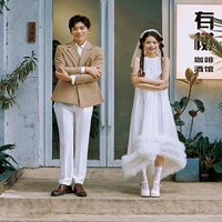 Реквизит для фотографии для влюбленных, белое свадебное платье, эффект подтяжки, простой и элегантный дизайн