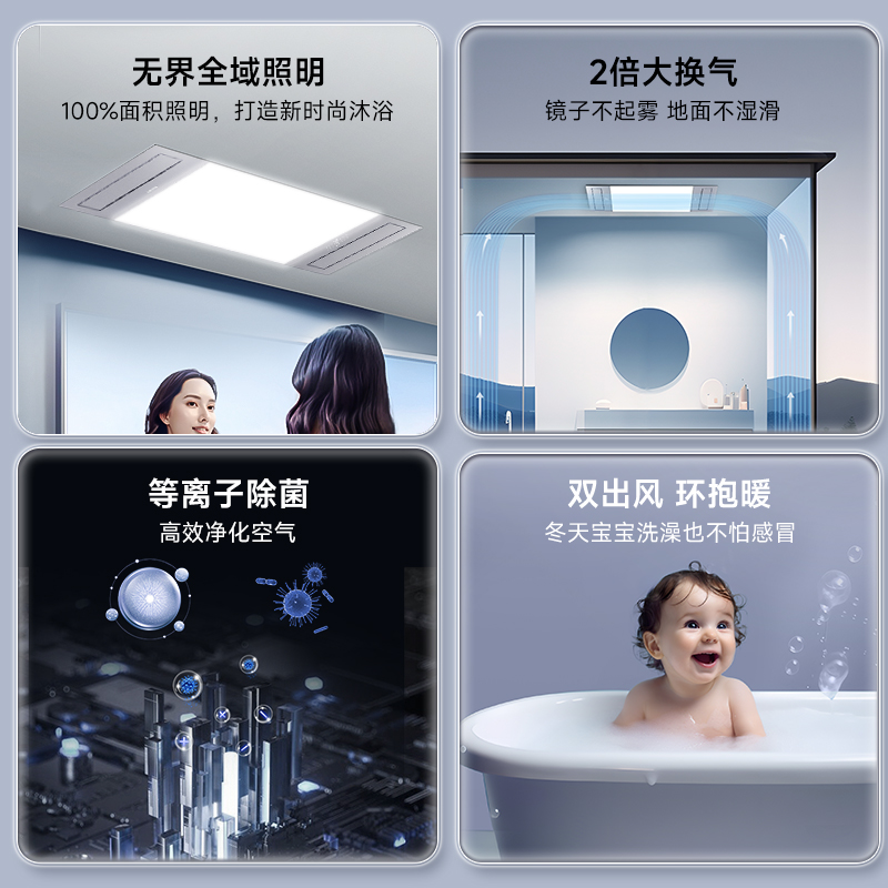 Yeelight智能浴霸：卫生间升级新宠，取暖、照明、排气一机搞定！