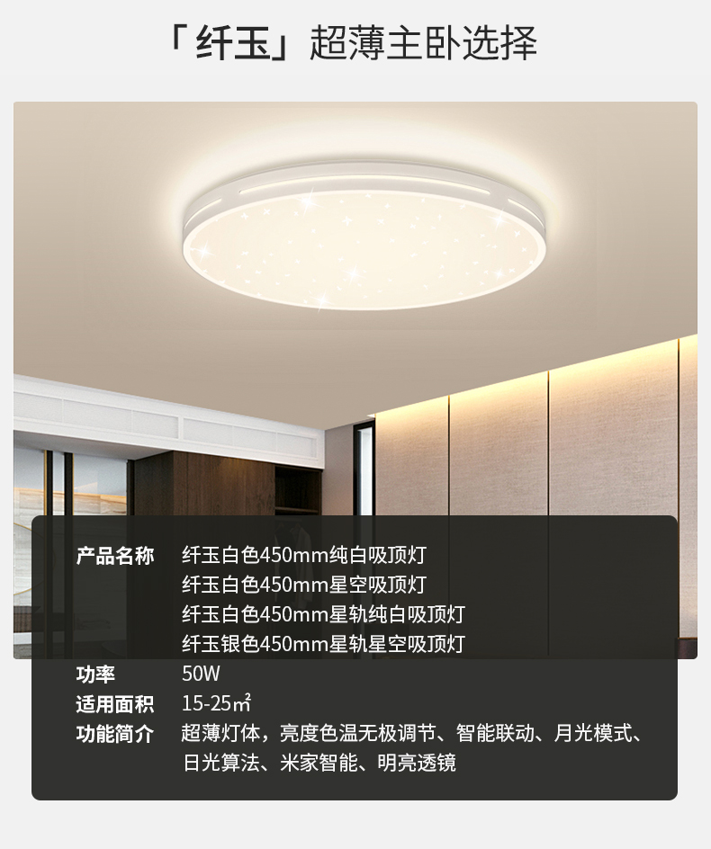 小米生态链 Yeelight 智能LED吸顶灯 24瓦 支持天猫精灵 图16