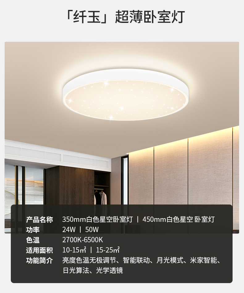 Yeelight 易来 钻石星空 智能吸顶灯 50W 图2