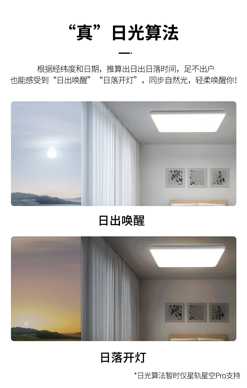 Yeelight 纤玉 星轨 智能LED吸顶灯 90W 图9