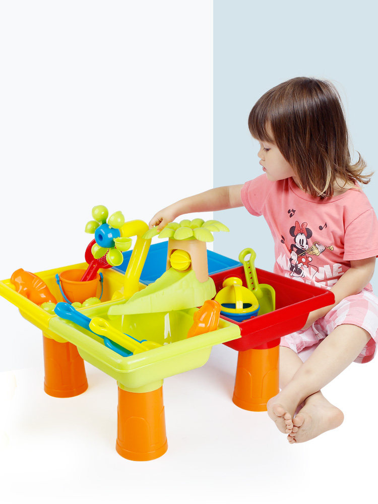 Children's multi-function beach table Space sand toy table Clay game Big sand table Play sand play water Cassia tool