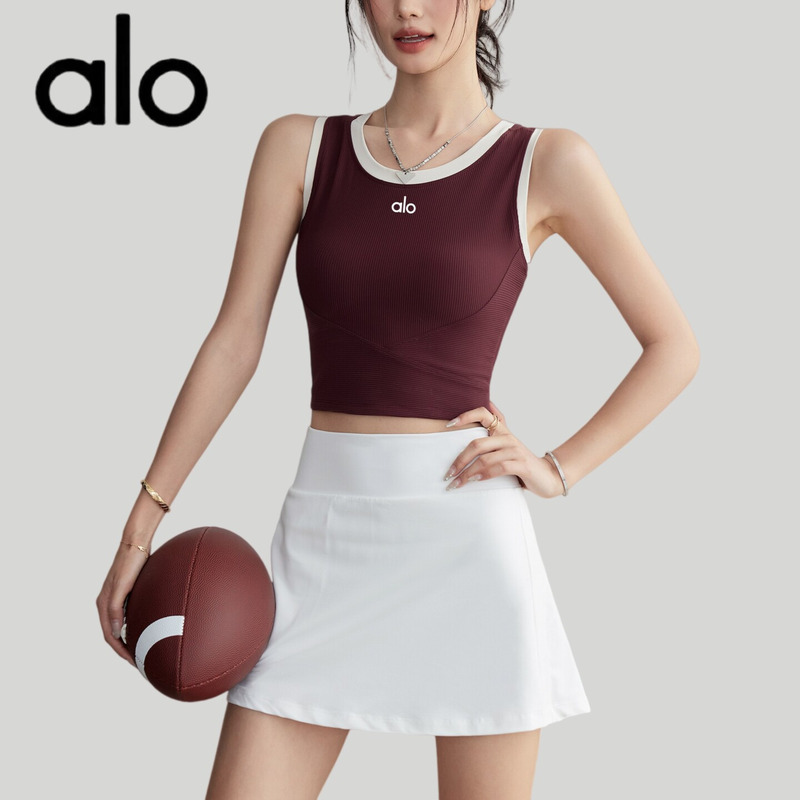 Aio All-In-One Sports Vest for Women, Pilates Training Yoga Top, Shockproof Running Fitness Bra, Summer