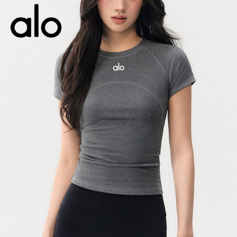 Aio Yoga Wear 2026 Summer Slim Fit Sports Top Quick-Drying Short-Sleeved T-Shirt Running Training Fitness Wear