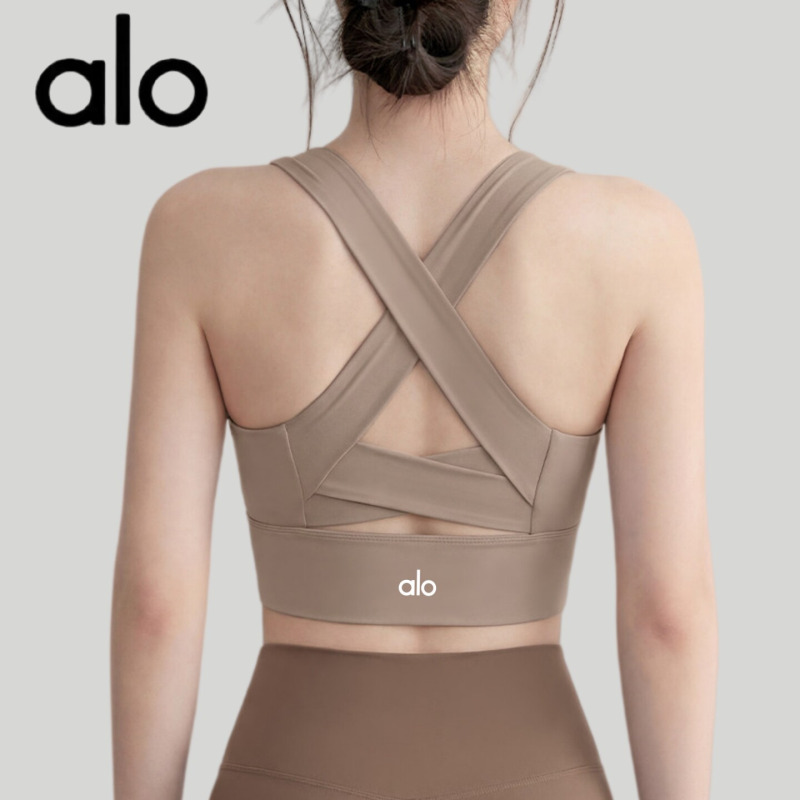 Aio Sports Bra for Women, High-Intensity Fitness Running, Shock-Proof Yoga Wear, Integrated Beautiful Back Cross-Style Vest Bra