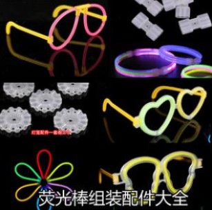 Glasses Firefly Night Luminous bracelet with adapter bracelet Hand ring Children's toy Batch Idea Day White Gift