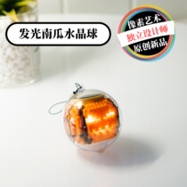 Original luminous pumpkin building blocks Crystal ball pendant Halloween funny toys Novelty peripheral holiday gifts