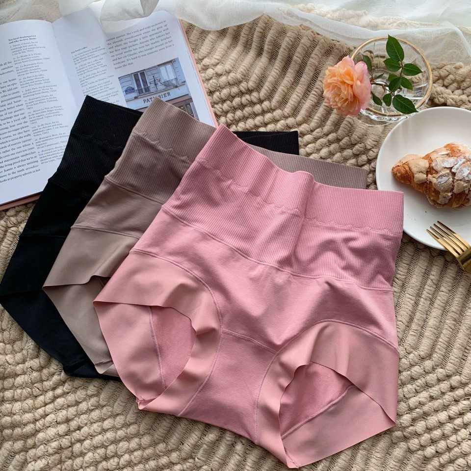 Ladies underwear 2023 spring and summer high waist without lace to slim up Model cotton pants