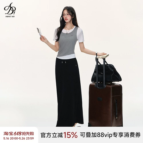 ANDYET AD1 Комплект, футболка, жилет, майка, круглый воротник