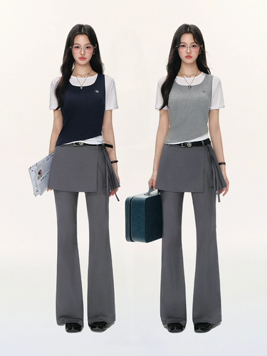 ANDYET AD1 Комплект, футболка, жилет, майка, круглый воротник