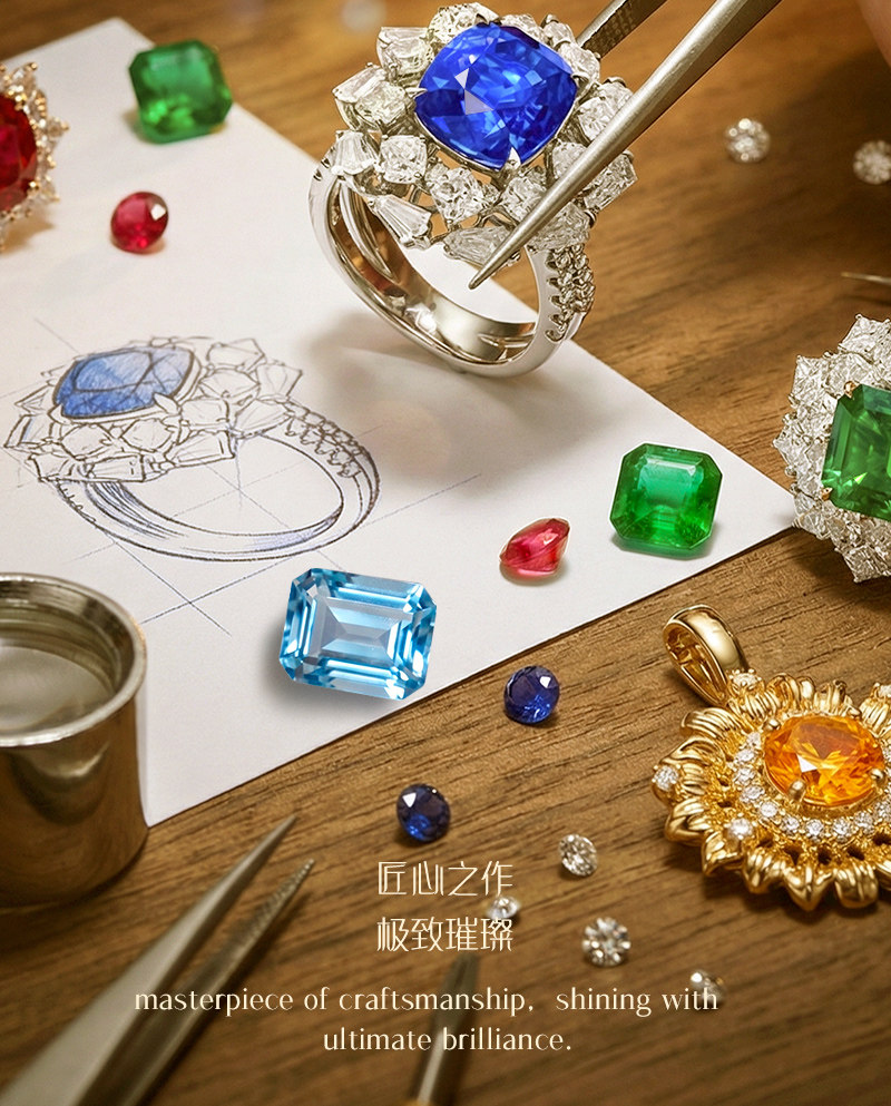 Кольцо с аквамарином Санта-Мария 1ct