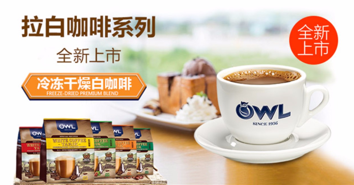 【赠杯子】owl猫头鹰榛果咖啡600g*2