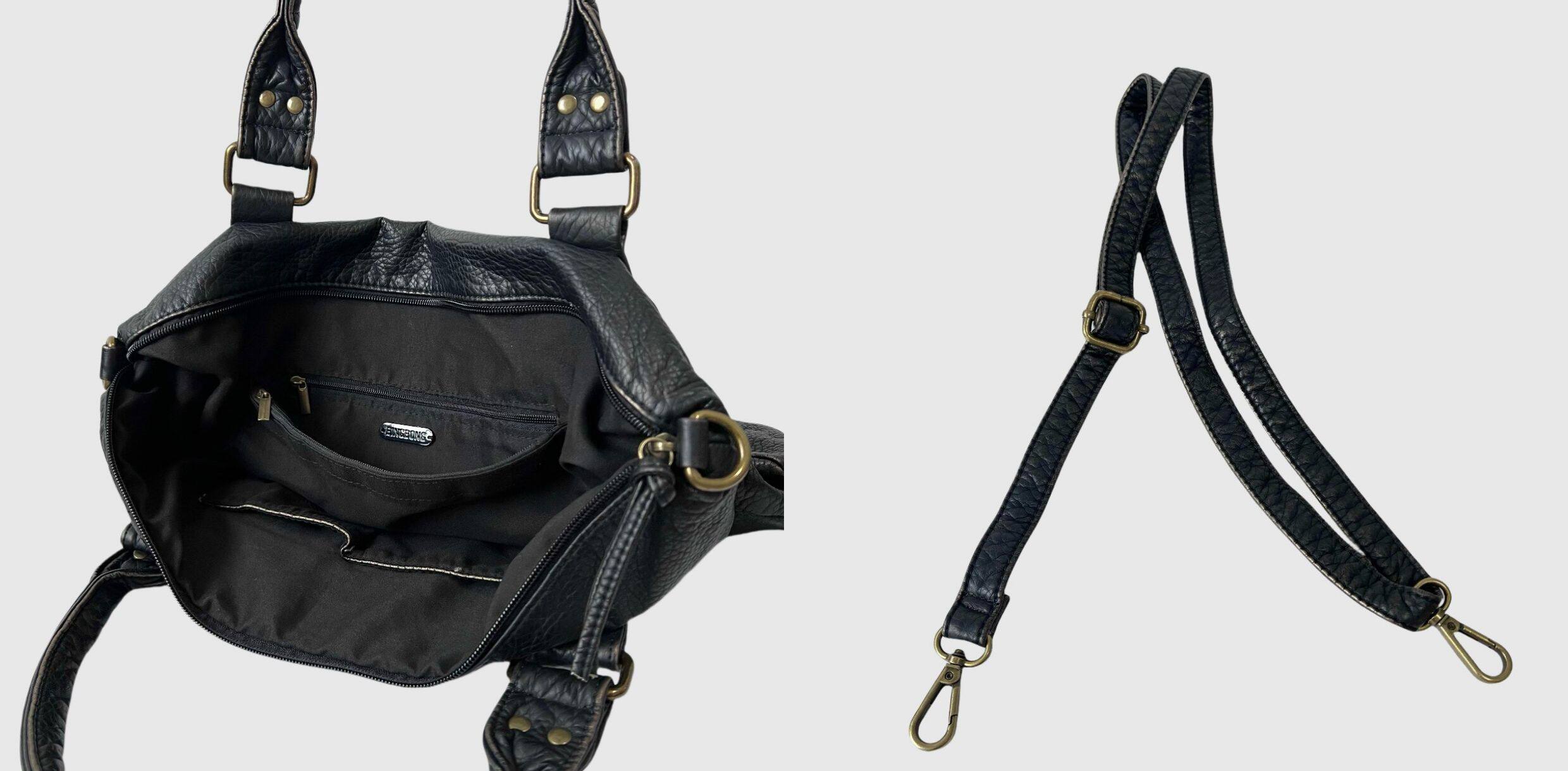 BINGBONG Distressed Vintage Motorcycle Crossbody Bag