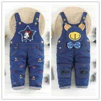 Quần denim bé trai mùa đông và bé gái mặc quần bé cotton dày 1-2-3 tuổi quần áo trẻ sơ sinh cao cấp