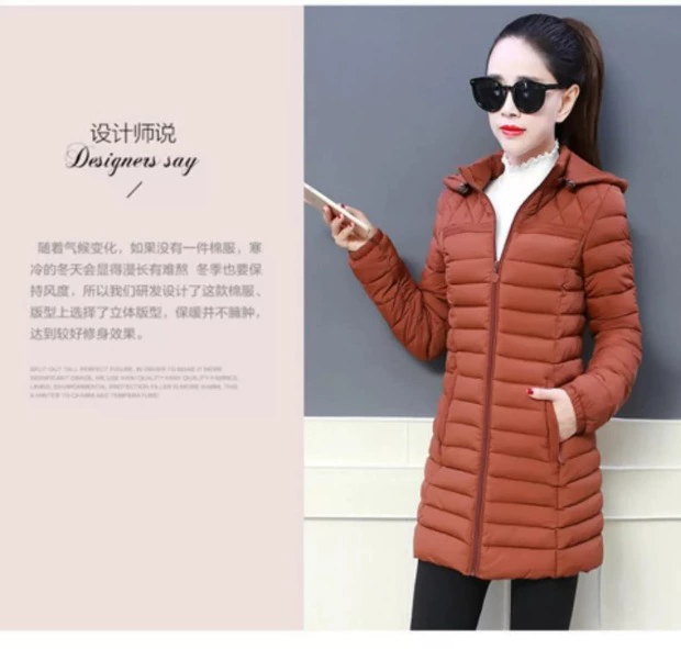 Áo khoác cotton nữ 2019 mới cộng với phân bón XL chất béo chị em eo thon xuống váy cotton độn - Bông