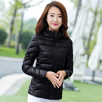 Áo khoác ngắn nữ trung niên thời trang áo khoác cotton nhỏ kích thước lớn phần mỏng thon thả xuống áo khoác cotton nữ mùa đông áo phao gile nữ dáng ngắn