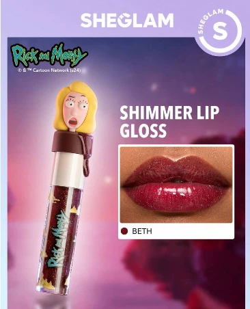 Набор косметики Sheglam Rick & Morty — блеск для губ, палетка теней, карманное зеркало, 8–12 предметов