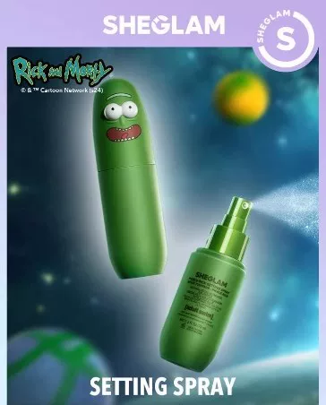 Набор косметики Sheglam Rick & Morty — блеск для губ, палетка теней, карманное зеркало, 8–12 предметов
