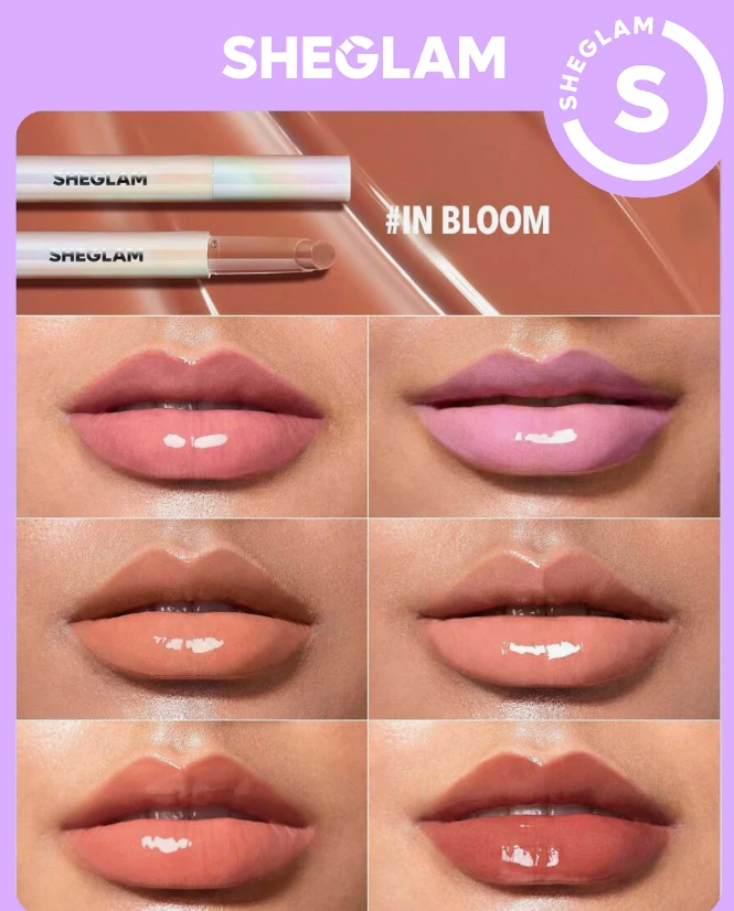 Solid Lip Gloss SHEGLAM 2.3 g, moisturizing mirror-effect lipstick, multi shade stick