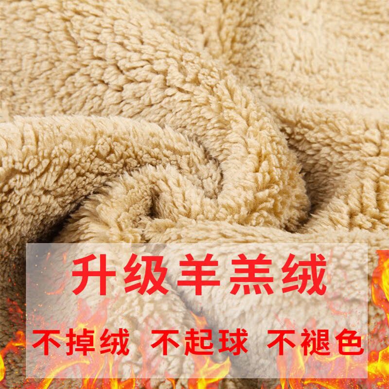 Thêm cộng nhung dày quần thể thao nam cashmere trung niên cộng với chất béo để tăng bên ngoài lỏng mặc vừa quần cotton cao eo quần áo cha.