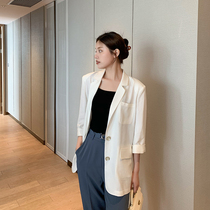 K sister (luxury acetic acid suit) 100% acetic acid lapel three color choice seven-split sleeve blazer women