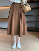 Sister K (wool umbrella skirt) Tencel wool blend high waist long dress skirt umbrella skirt women