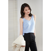 K elder sister (Skin Care silk sling) 19 M M elastic double Joe V collar solid color inner small sling female