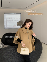 Brother-in-law (Nice cape) 100% full wool high branch Aussie wool top half sleeves cloak fur coats women
