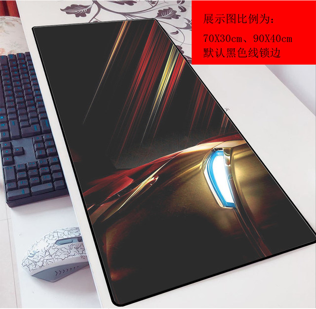 Iron Man Game 3mm Mouse Pad IronMan Oversized 90x40 Anime Laptop Keyboard Pad Iron Armor