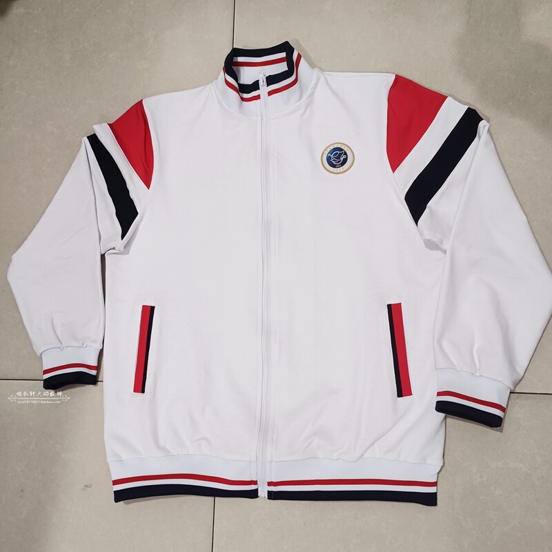 Beijing Chen Jinglun Middle School Uniform Tops for Middle and High School Students, Uniform Class Uniforms, White and Red Sports Shirts