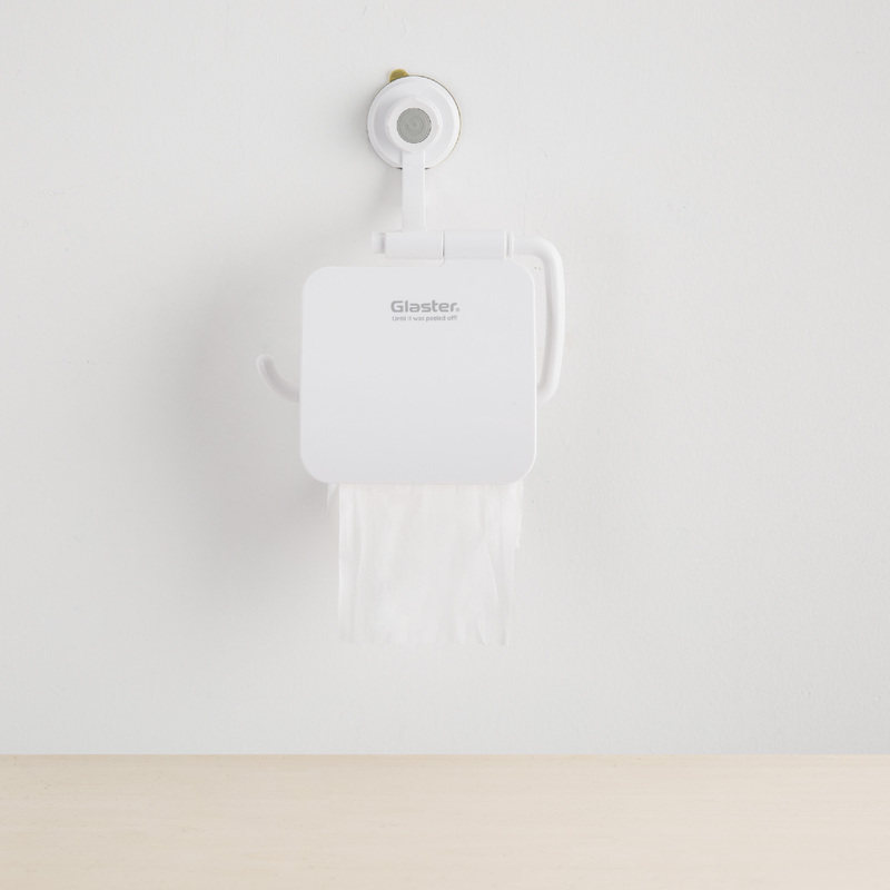 South Korean Glaster Makeup Room Powerful Traceless Waterproof Powerful Suction Cup Roll Recyclable Nail-Free Perforated Paper Rack