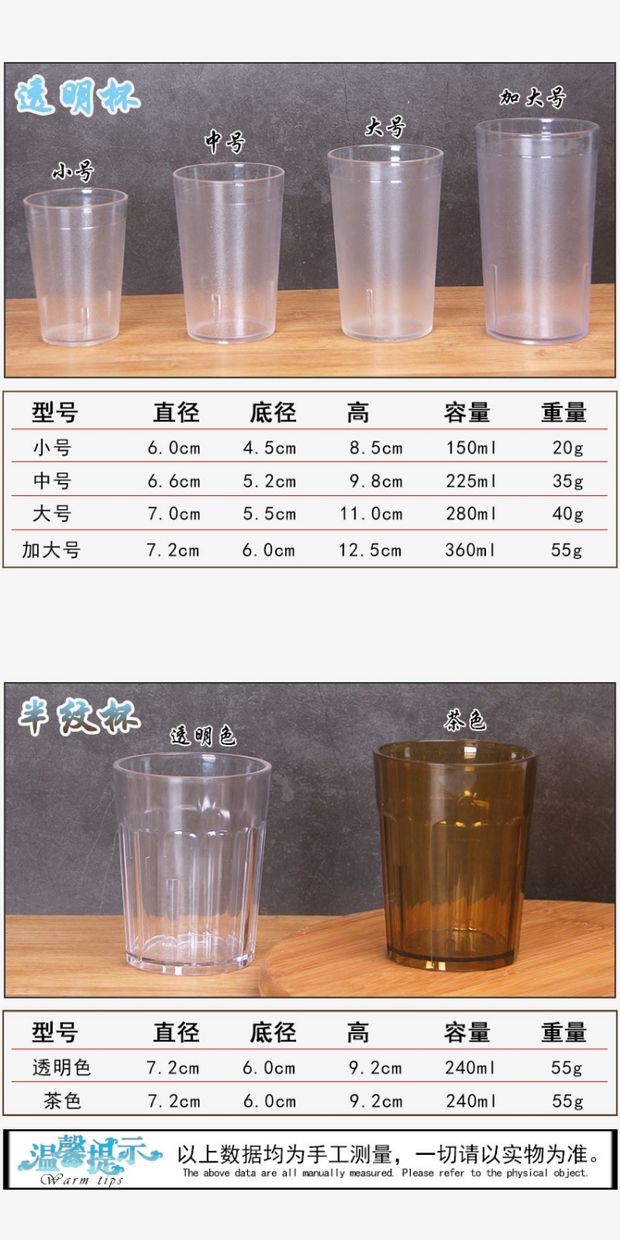 Acrylic PC Cup Hộ gia đình Chà nhựa Chén trà Thương mại Bia Uống Nước ép Cup Cup Nhà hàng Cup Drop - Tách bình nước giữ nhiệt cute