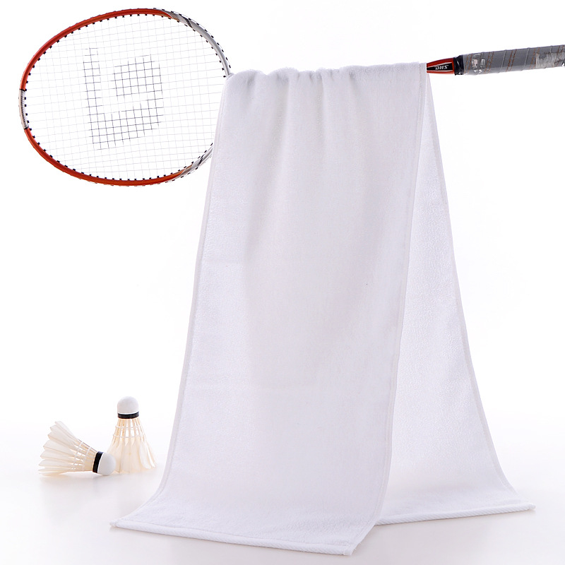 Pure Cotton Towel Hanging Neck Dancing Pure White Long Towel Sports Gym Running Suck Sweat Outdoor Tennis Badminton
