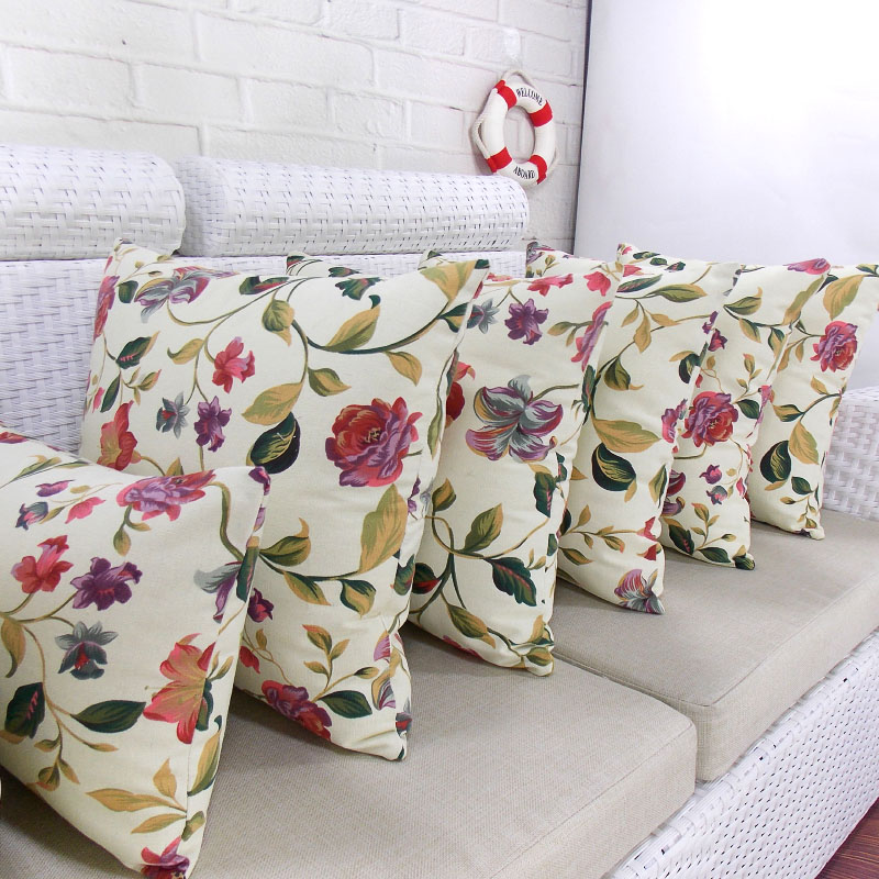 Tự làm vải bông sofa gối đệm giường lớn trở lại xe thắt lưng gối văn phòng eo gối gối lõi Bộ chăn gối hình thú