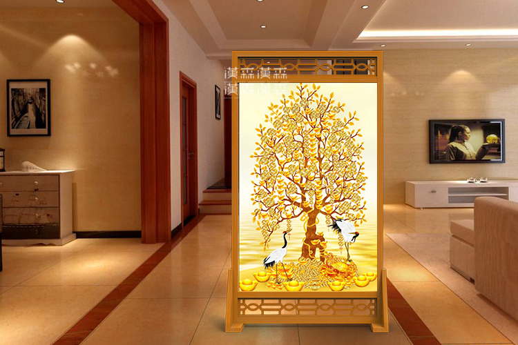 Rắn gỗ màn hình rỗng Trung Quốc hiên phòng khách sạn phân vùng phòng khách phòng ngủ Cổ điển màn hình Trung Quốc Cây may mắn - Màn hình / Cửa sổ vách trang trí phòng thờ