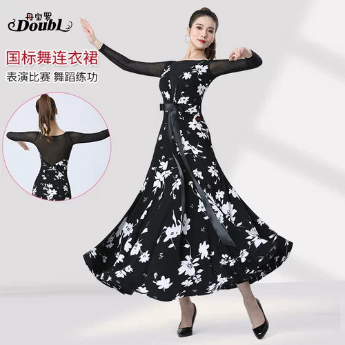 High -End Modern Dance Hall Платье Большая юбка, национальный стандартный танец новая танцевальная одежда тангу, как ее носить, хорошо выглядеть