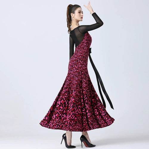 High -End Modern Dance Hall Платье Большая юбка, национальный стандартный танец новая танцевальная одежда тангу, как ее носить, хорошо выглядеть