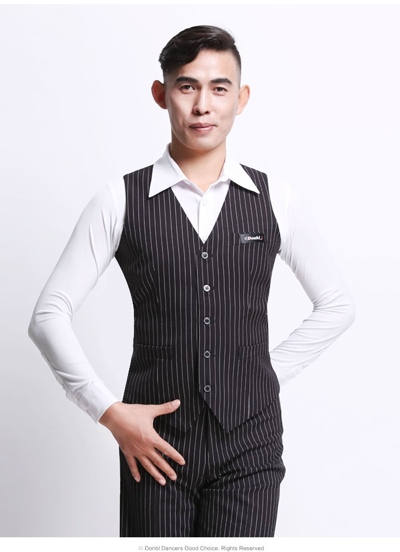 Khiêu vũ nam hiện đại Vest quốc gia Khiêu vũ Ballroom Khiêu vũ Khiêu vũ nam Khiêu vũ Latin Latin Tops Trang phục Waltz Slim - Khiêu vũ / Thể dục nhịp điệu / Thể dục dụng cụ giày múa đen