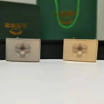 Automatic Buckle Inner Belt New Lychee Pattern Meritorious Gift Cow Leather Belt Tactical Belt Mens Belts