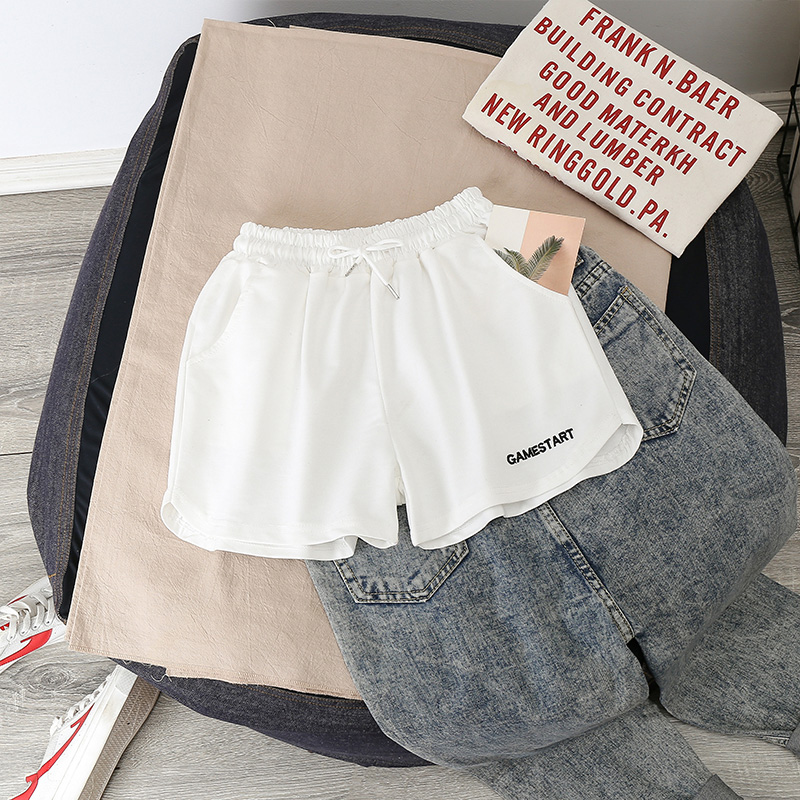 Yk8021 WhiteHigh waist shorts female summer 2021 new pattern Versatile easy run grey Big size Sports pants Show thin Hot pants ins