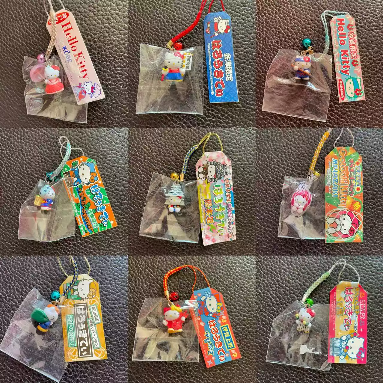 日本中古sanrio 三丽鸥hello kitty正版限定挂件手机链公仔零钱包