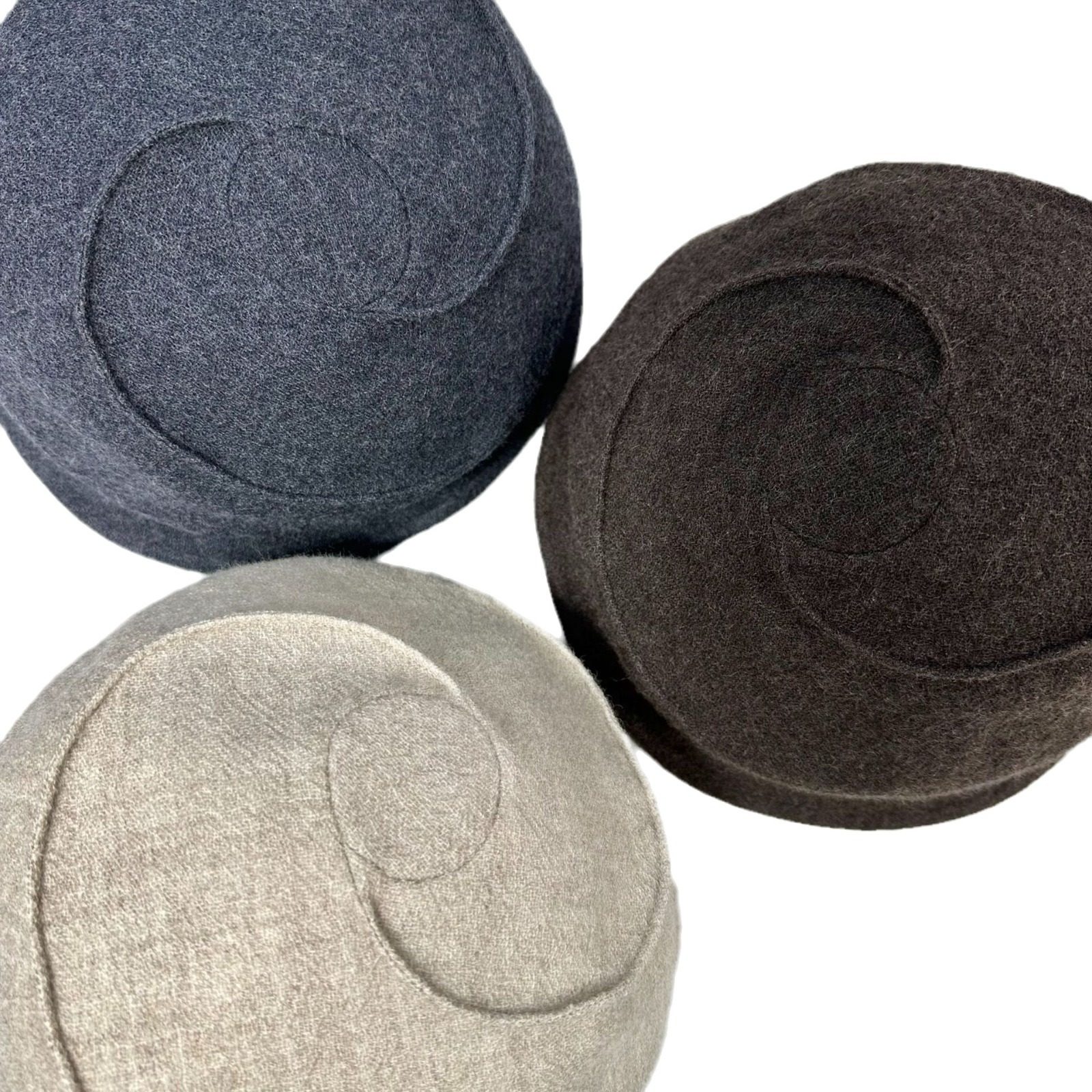 Factory Direct Sales Hat for Women 24 New Winter Casual Wool Warm Ear Protection Spiral Big Head Hat 24Aw-T020-1