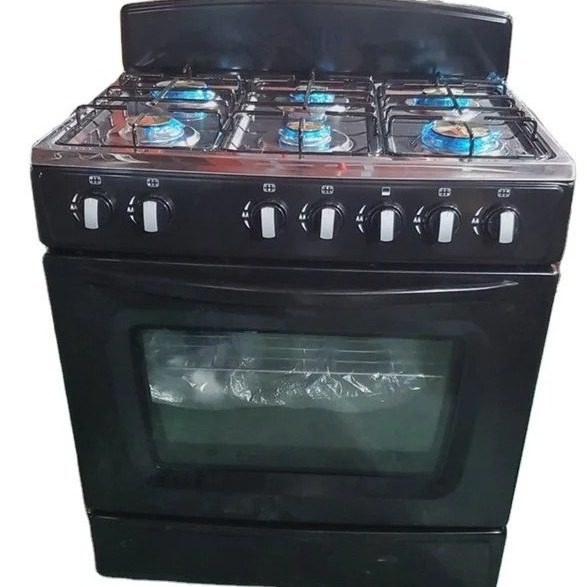 Cross-Border Six-Burner Gas Stove with Oven, Upright Integrated Burner, Hot-Selling Export, European and British Standards, Barbecue