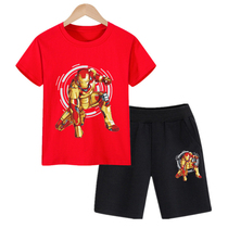 Childrens clothing childrens summer suit 2020 new summer thin models in big children loose short-sleeved shorts sports two-piece set