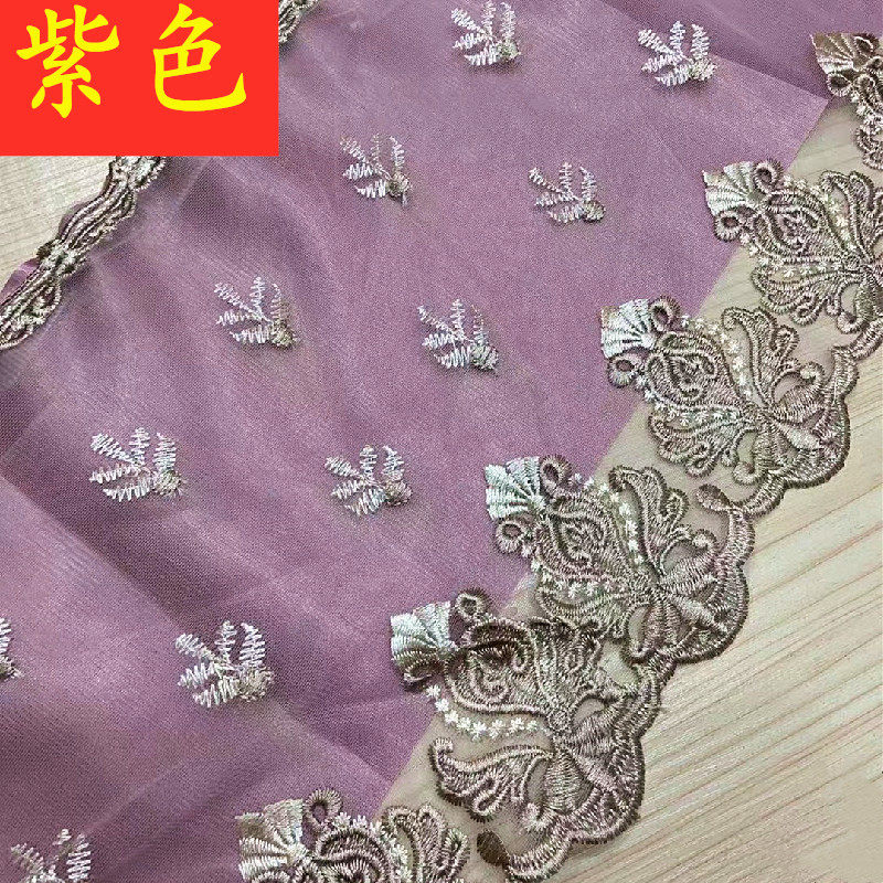 товар из китая 加宽30厘米双层带衬布沙发垫装饰蕾丝花边床边桌裙边窗帘底边加长
