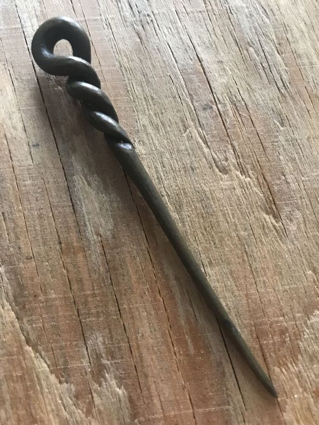 Clear-Generation Hemp Flowers Single Twist Hairpin Old Cones Old Bronze Ware Total 9 1 cm ZZ 2539