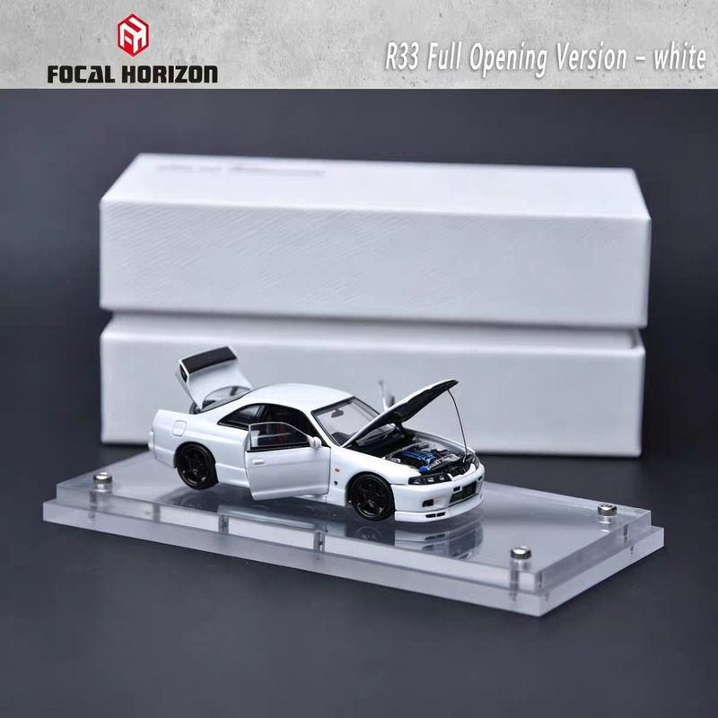 Fh 1:64 Nissan Skyline Gt-R Bcnr33 (R33) White Full-Scale Alloy Car Model Fh 1:64 Nissan Skyline Gt-R Bcnr33 (R33) White Full-Scale Alloy Car Model