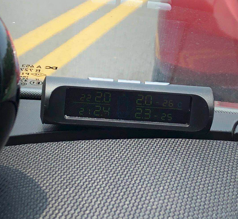 Mercedes-Benz smart original tire pressure monitoring display